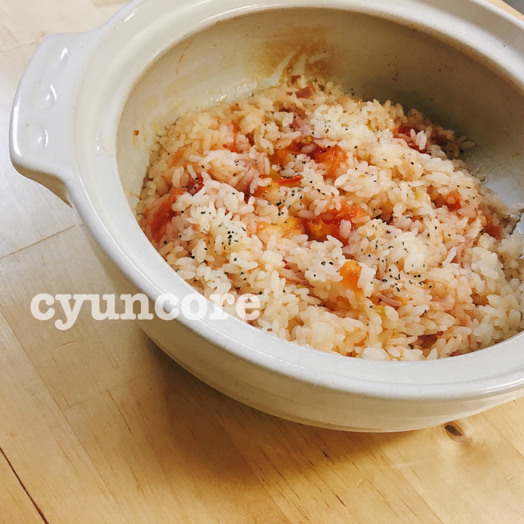 土鍋で作る「トマトの炊き込みご飯」-2