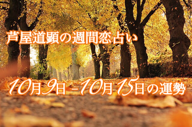 【今週の恋愛運】10/9-10/15の恋愛運【芦屋道顕の音魂占い】