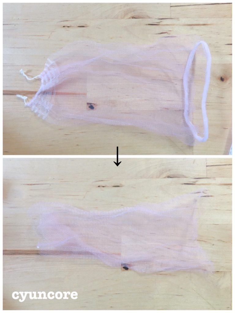 ダイソー水切りネットを使ったスカートの基本の作り方-3