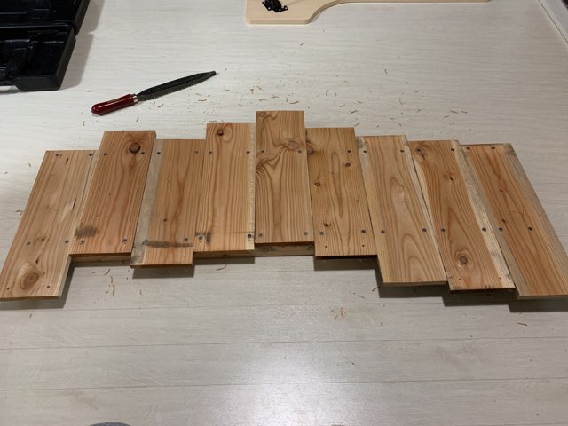 端材で作るテーブルの作り方①天板となる板を作る-2