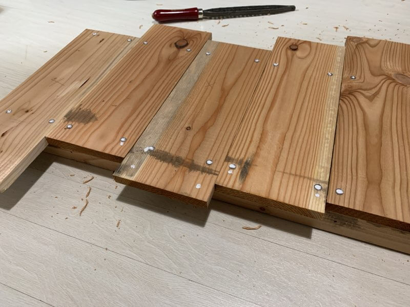 端材で作るテーブルの作り方①天板となる板を作る-3