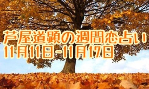 11月11日-11月17日の恋愛運【芦屋道顕の音魂占い★2019年】